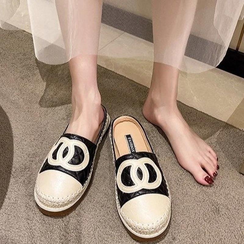 Back To School Woman Oxford Quality Leather Slip On Flats Shoes For Women Loafers Comfortable Ladies Shoe Closed Toe Women Slippers Mules Shoes