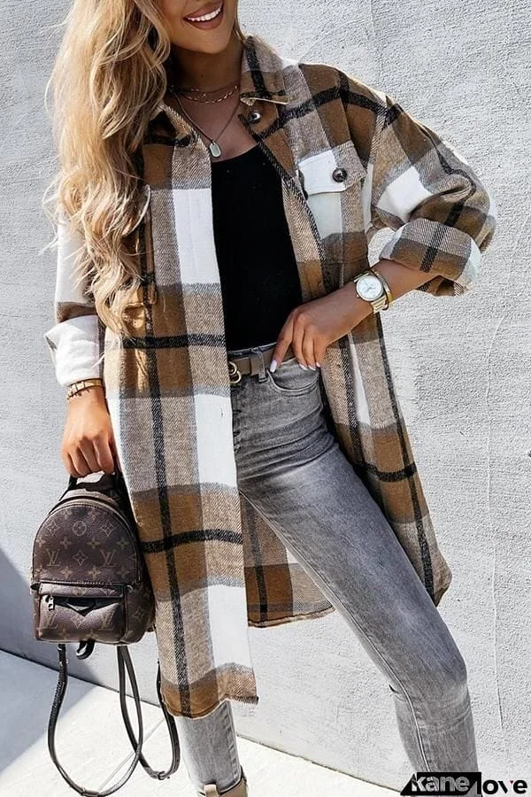 Plaid Casual Shirt Jacket