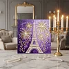 Kits d&rsquo;art de peinture en perles maison maison Tour Eiffel pour d&eacute;co int&eacute;rieure adulte 25x25cm avec cadre