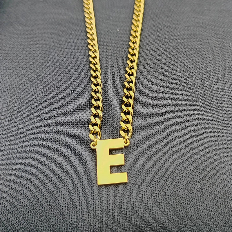 Minimalist Classic Style Letter 304 Stainless Steel Hollow Out Men’s Pendant Necklace