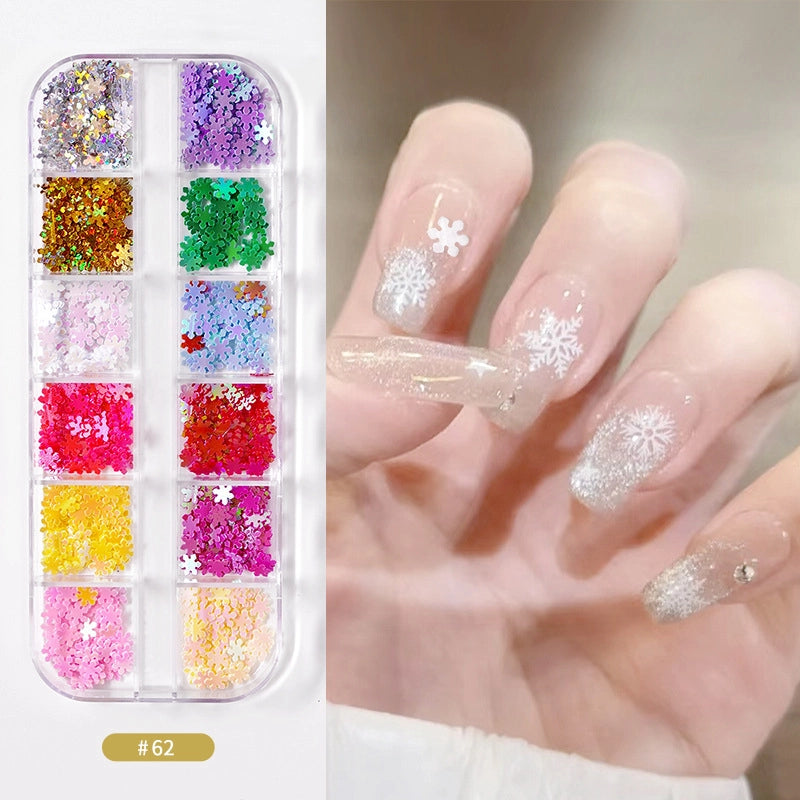 Nail Jewelry Rhinestone Flat Bottom Drill Hollow Nail Stick Drill Sequins Colored Diamond Flat Bottom Pearl Shell Japanese Series