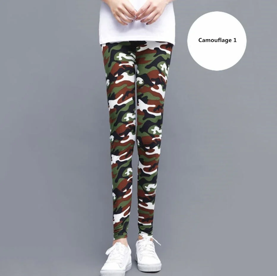 Women Fashion Camouflage Leggings Sexy Print Femme Push Up Pants Casual Camo Sport Workout Fitness Legging