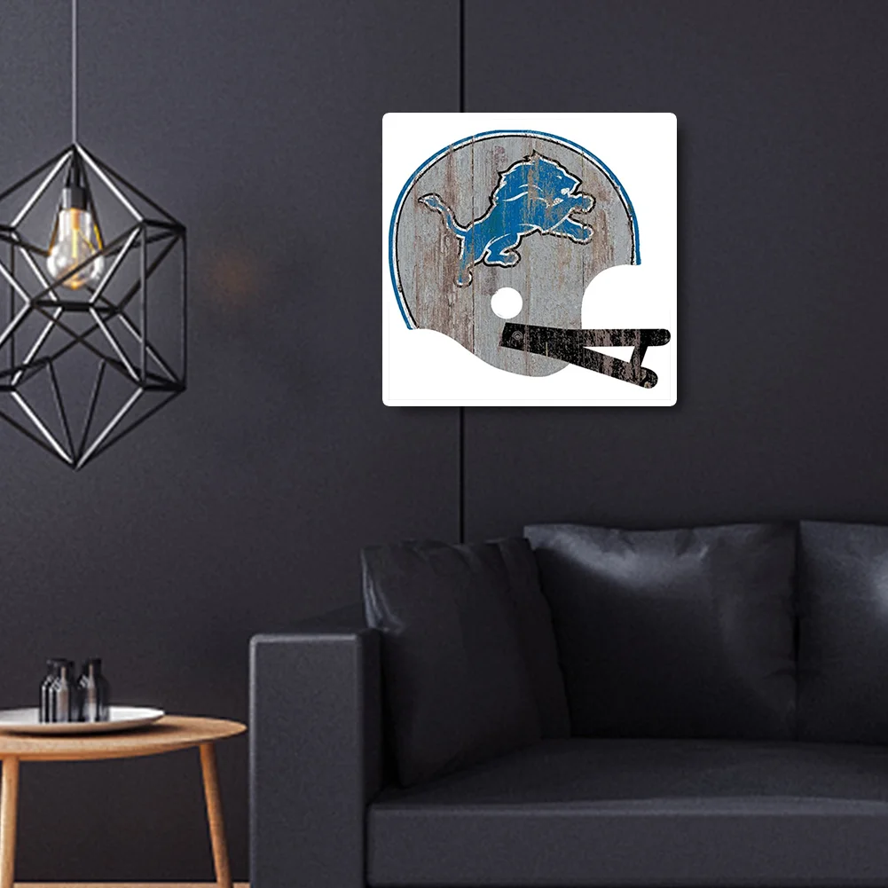 Diamond Painting - Full Round Drill - Detroit Lions(30*30cm)
