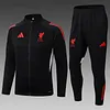 Joyfball 2025/2026 Liverpool Long Zipped Jacket Black Soccer Jersey 1:1 Thai Quality 