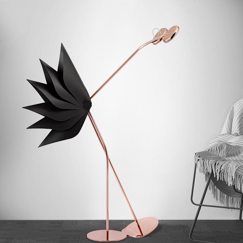 nordic Denmark Design LED floor lamp Postmodern Adjustable foyer floor light Individuality Red Ostrich Living Room standing lamp