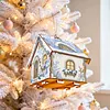 DIY 3D Diamond Painting Wooden Puzzle, Jigsaw Puzzle Diamond Art Holiday Party Xmas Decorations Hanging Kits