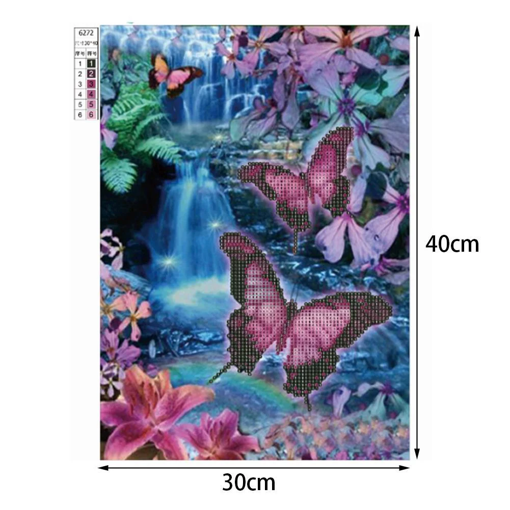 Diamond Painting - Full Round Drill - Colorful Butterfly