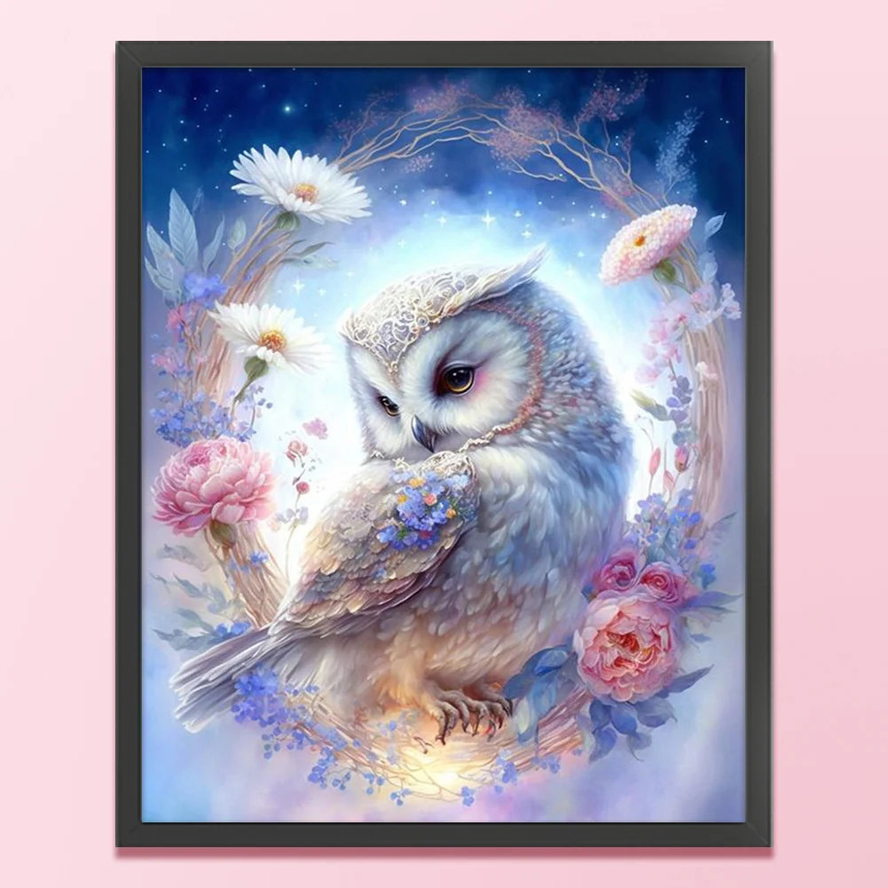 Full Embroidery cotton Thread 11CT Printed Owl Cross Stitch Kit Artwork