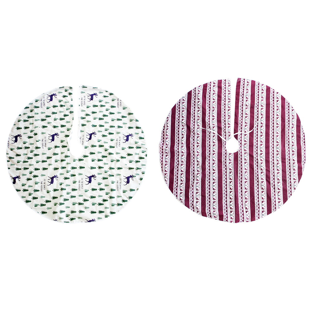 

Christmas Cloth Printed Tree Skirt Floor Mat Christmas Tree Bottom Decor, Style 1, 501 Original