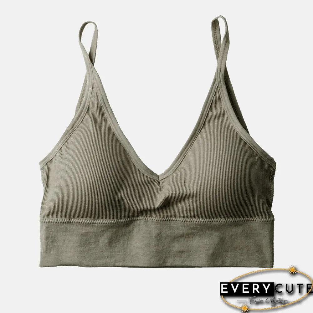 Seamless Underwear Shoulder Tank Top Vest Sleeveless Women Fashion Push-Up Cotton Fitness Comfortable Shirt Bra Large Size Tops