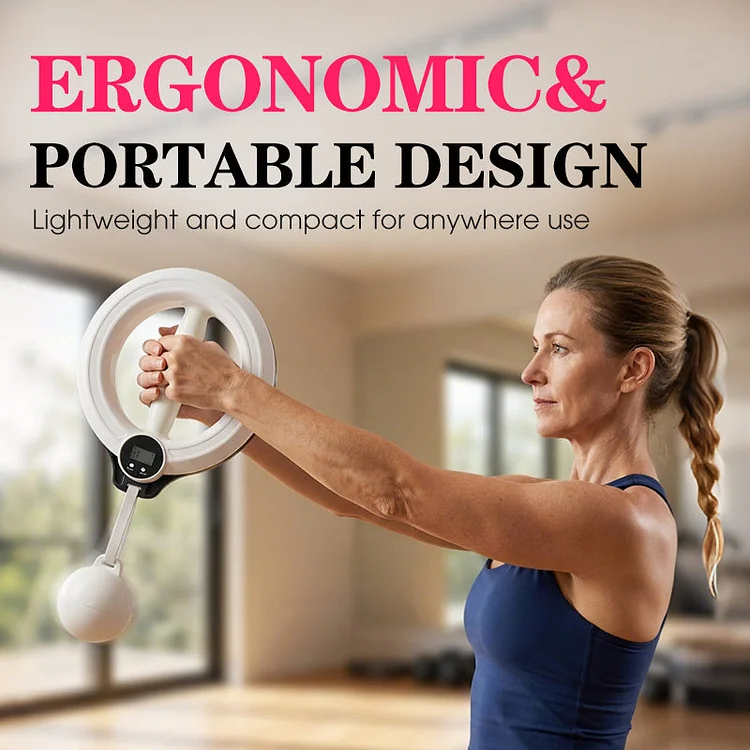 Attrezzo per allenamento braccia e avambracci a manovella 360&deg; con contatore intelligente