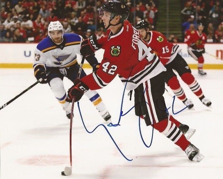 Gustav Forsling signed Chicago Blackhawks 8x10 Photo Poster painting autographed Hawks 2