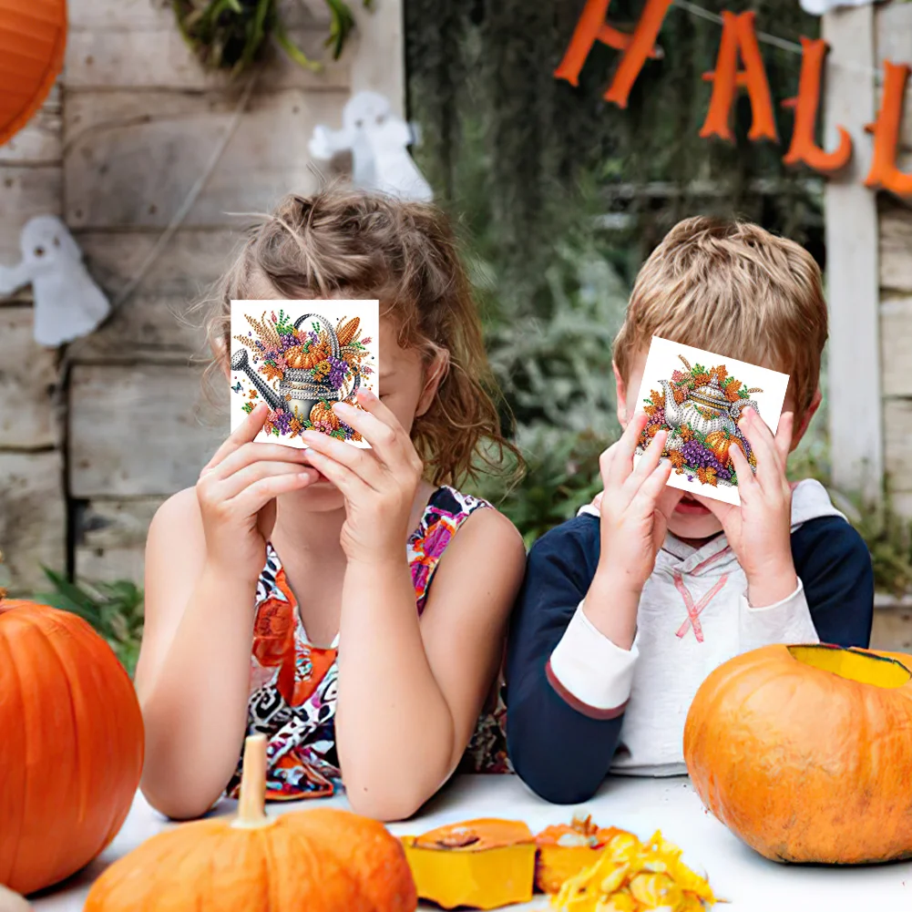 6PCS DIY Diamond Art Greeting Cards Congratulations Cards & Gifts (Halloween)