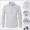 Camicia a righe da uomo casual e versatile