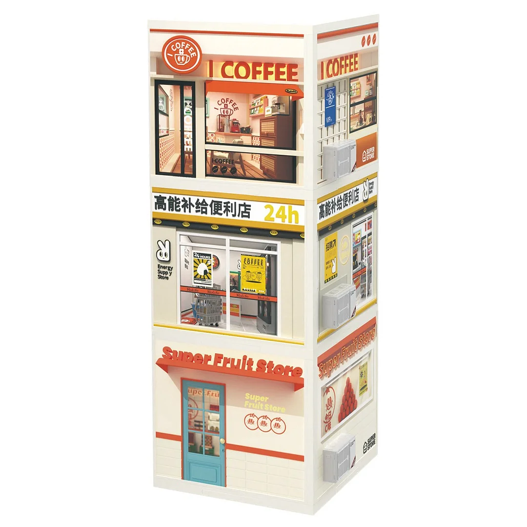 Rolife Super Creator - Super Store Series Plastic DIY Miniature House (3 Kits)