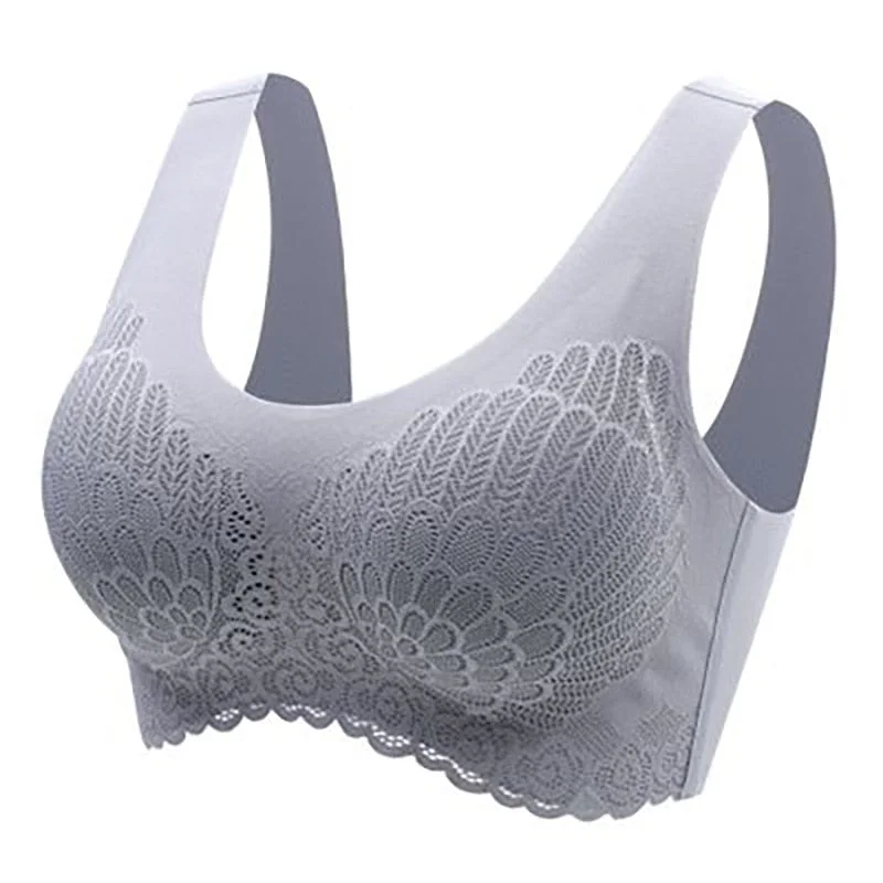 Jerrinut Plus Size Bras For Women Seamless Bra With Gathers Pad Comfortable Bralette Push Up Brassiere Bra Vest Wireless BH
