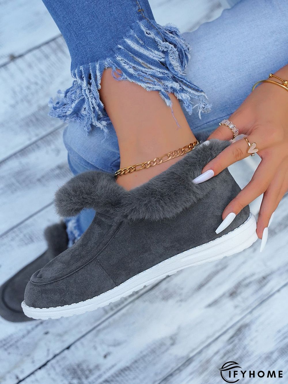 Split Joint Furry Boots | IFYHOME