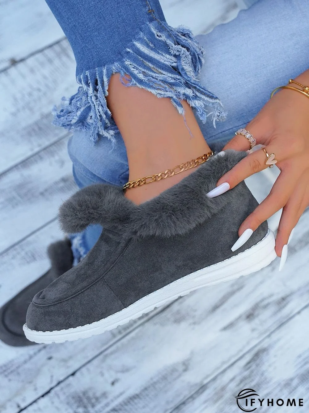Split Joint Furry Boots | IFYHOME