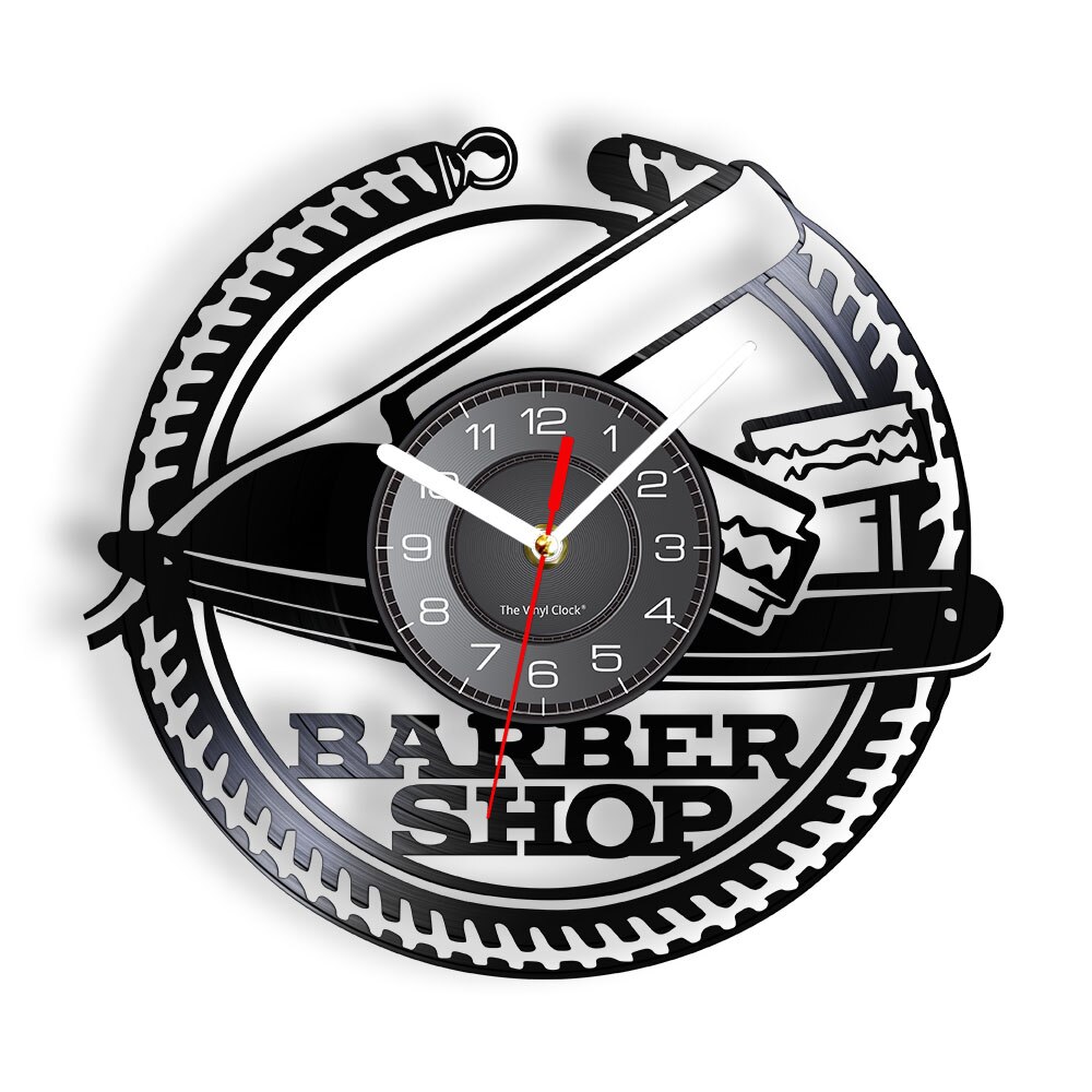 

Barber Shop - Vinyl Record Wall Clock - Without LED, 501 Original