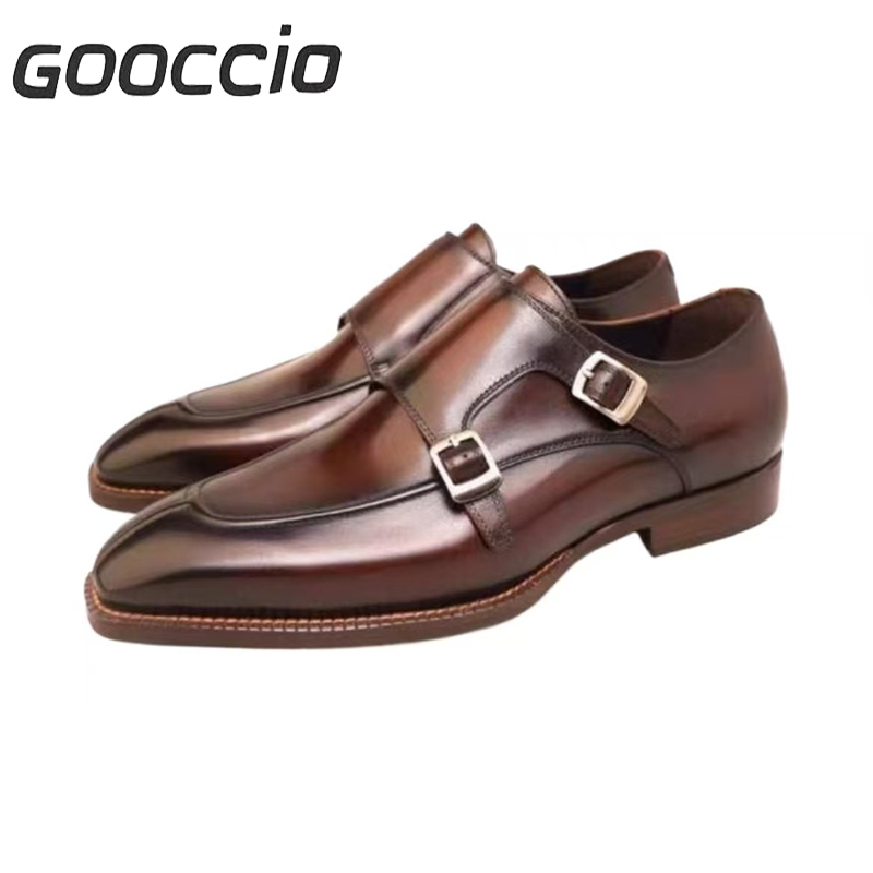 CW194 Cowhide Dress Shoes/Monk Shoes For Men GOOCCIO   