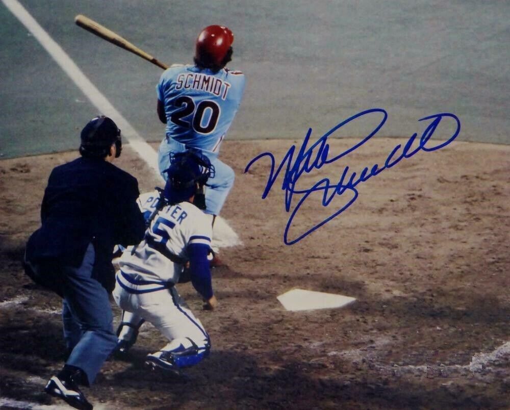 Mike Schmidt Autographed Signed 8x10 Photo Poster painting ( HOF Phillies ) REPRINT