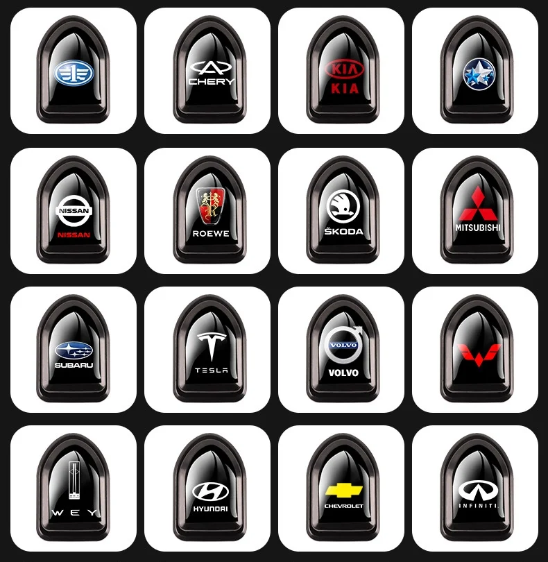 Car-mounted mini hook with car logo(4PCS)