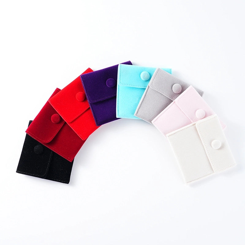 Minimalist Solid Color Flannel Jewelry Packaging Bags