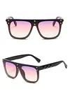 Oversized Square-Frame Acetate Sunglasses
