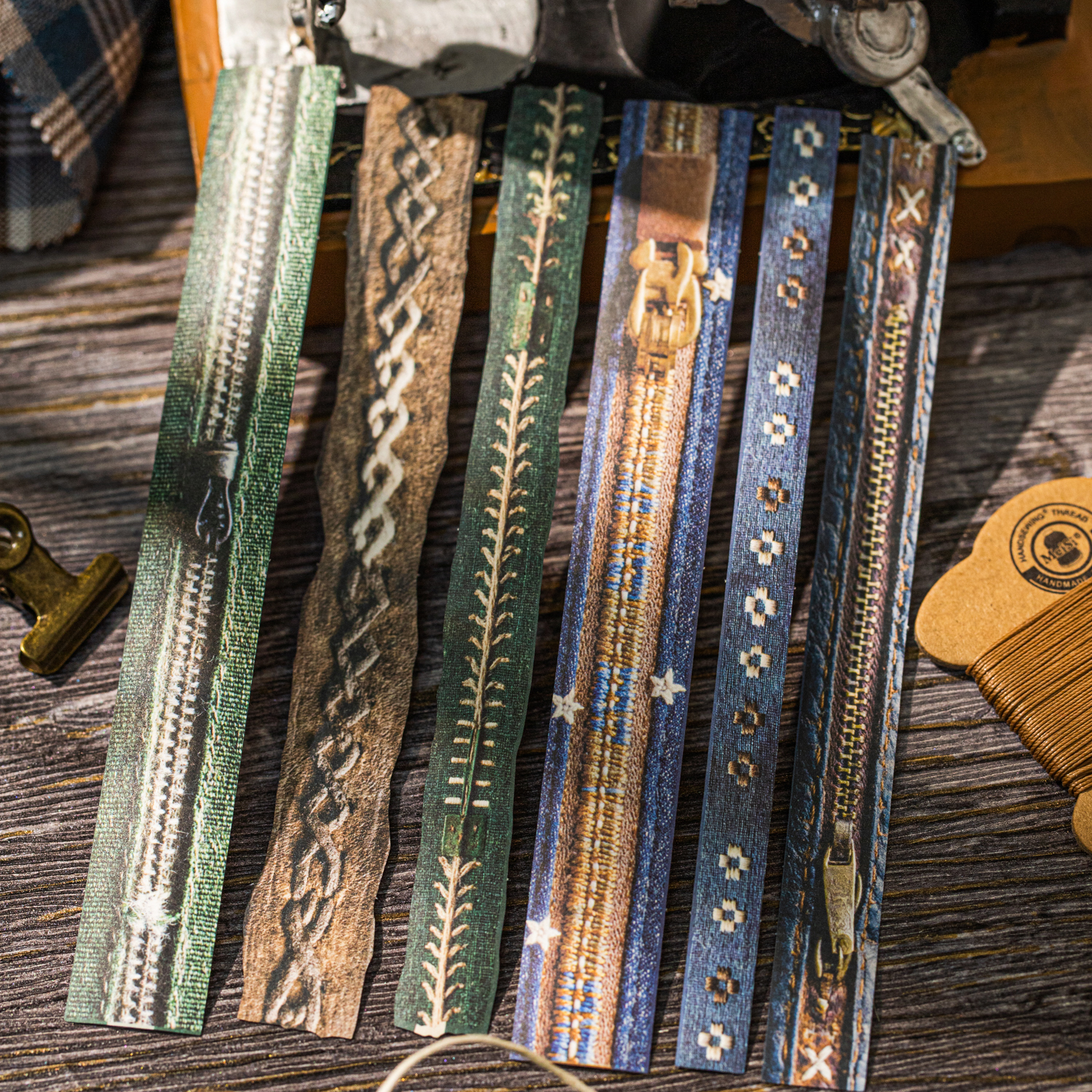 스티커 - 패브릭 감성 시리즈 빈티지 천 스트립