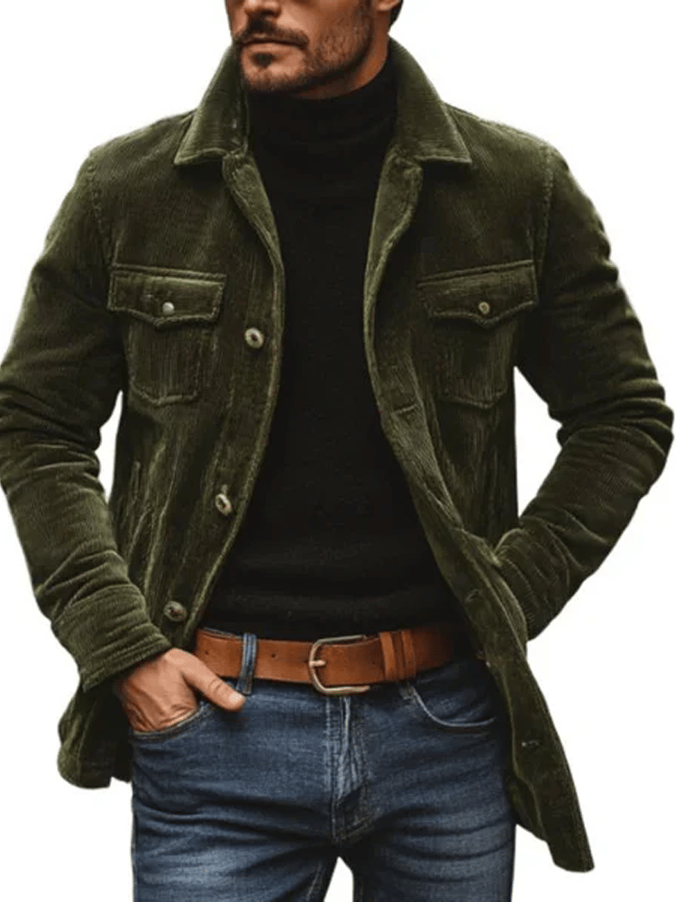 Men's Western Outdoor Vintage Multi-Pocket Jacket