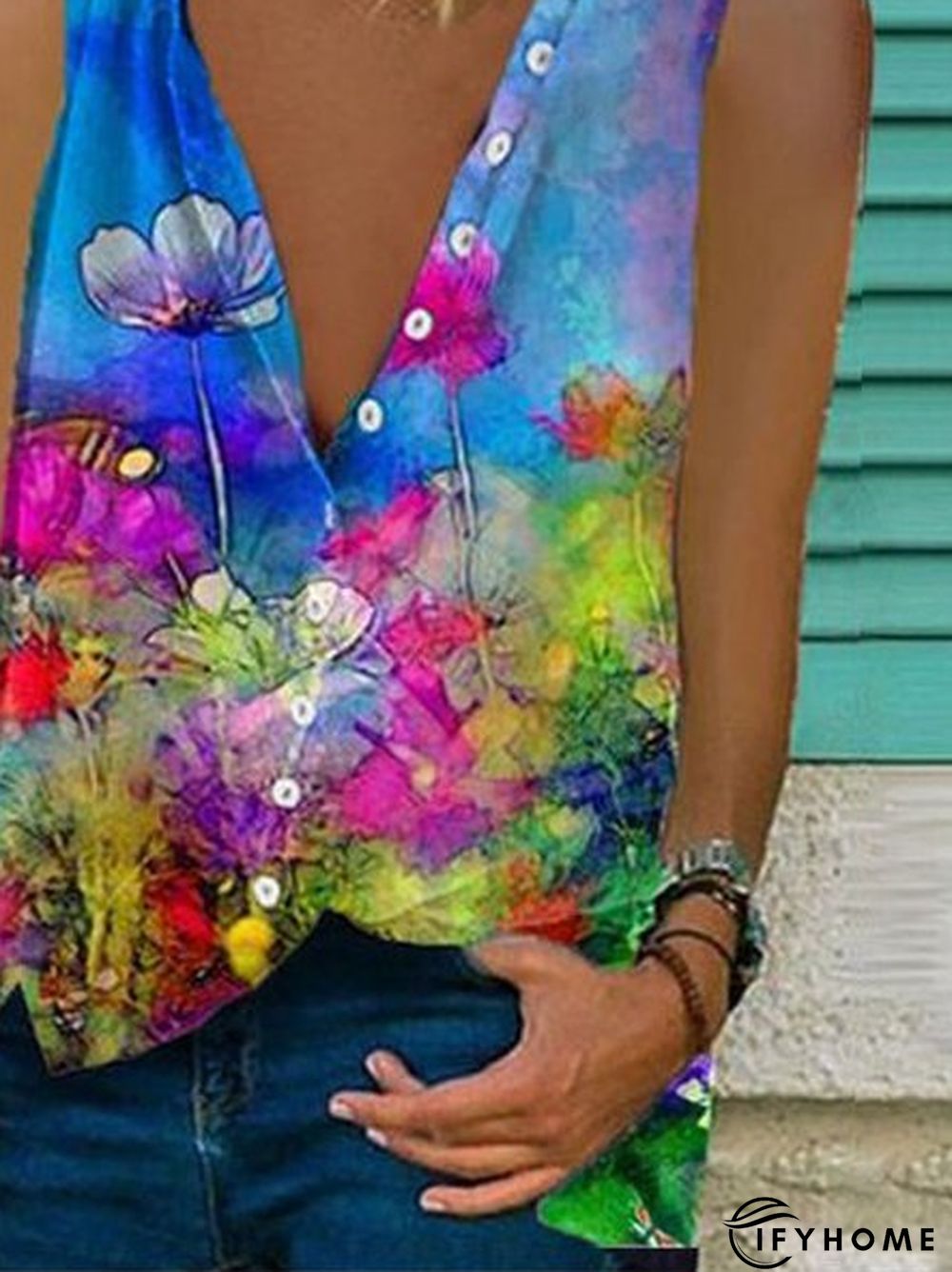 Loose Casual Cotton-Blend Tanks & Camis | IFYHOME