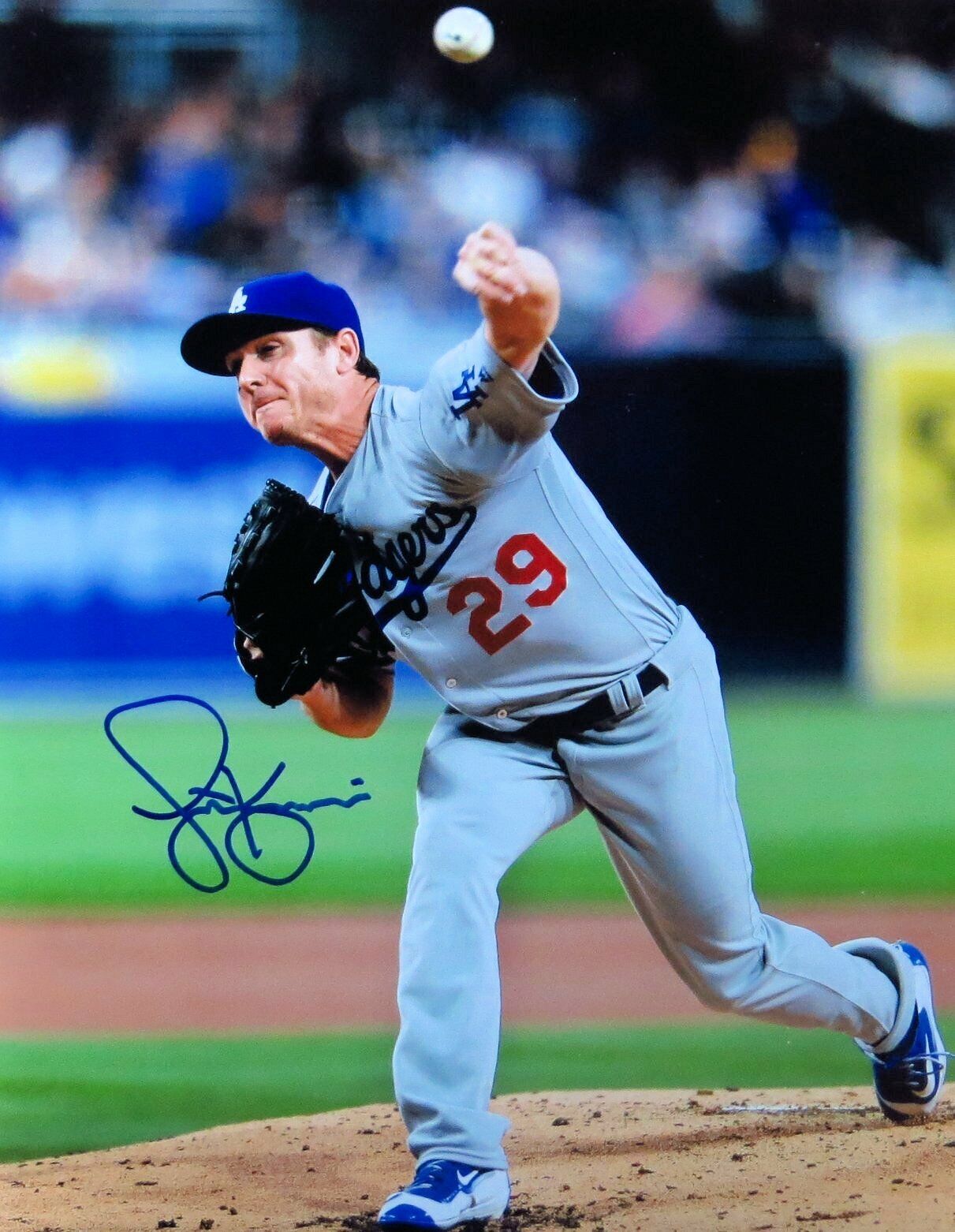 Scott Kazmir Signed Autographed 11X14 Photo Poster painting LA Dodgers Vertical Pitching w/COA