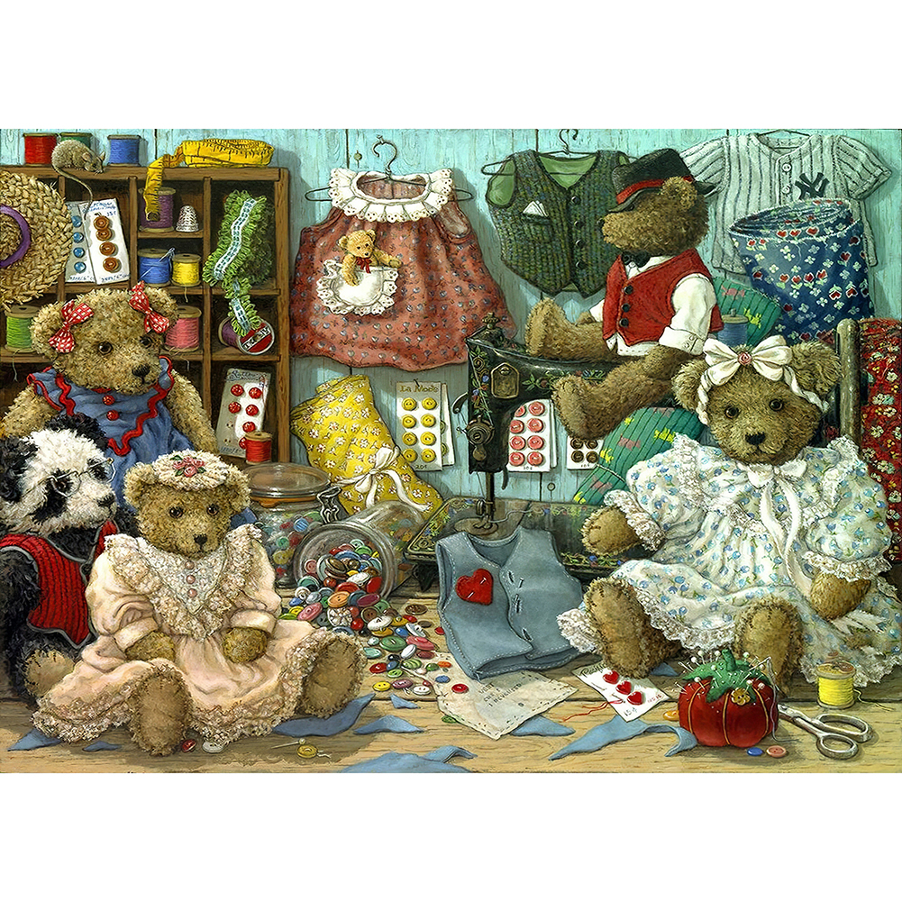 

Bear Dolls - Round Drill Diamond Painting - 40*30CM, 501 Original