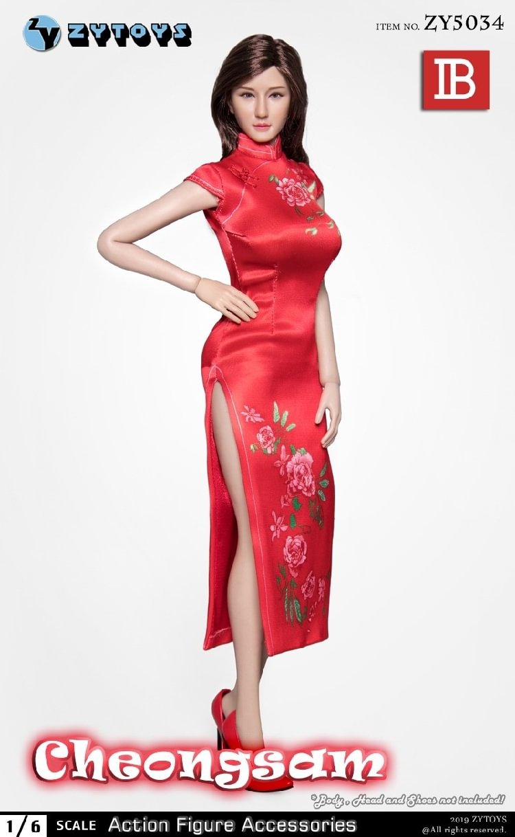ZYTOYS ZY5034 1/6 Women's cheongsam for 12inch female figure-aliexpress