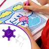 3D Printed Hexagonal Diamond Painting Pen with 5 Replacement Tips Diamond Painting Art Drill Bead Dot Pen Kit for Adults Beginners (Purple)