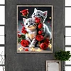Diamond Painting-DIY Full Round Drill Flower Cat