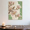DIY Pearl Painting Flowers and Birds for Home Wall Decor with Frame(40x30cm)