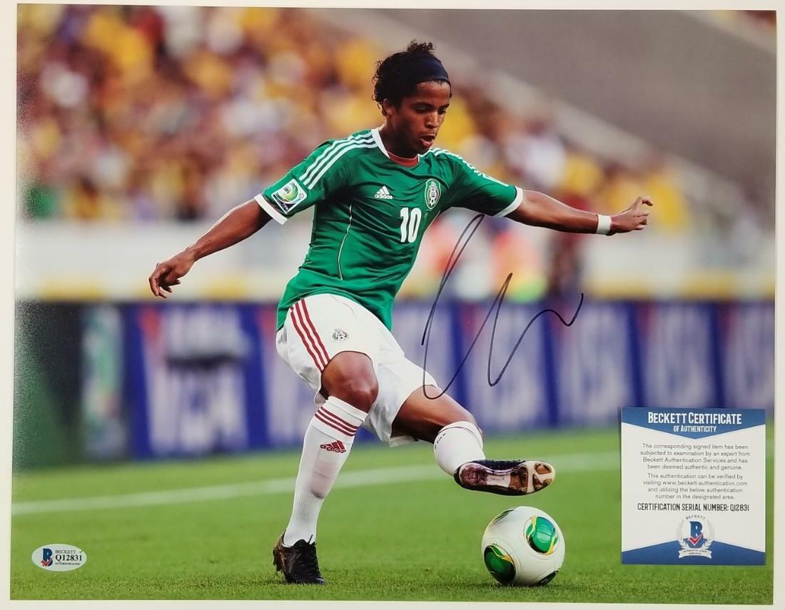 Giovani Dos Santos signed 11x14 Photo Poster painting Autograph Mexico (C) ~ Beckett BAS COA