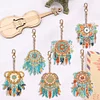 6pcs Flower Dreamcatcher DIY Diamond Painting Double Sided Keychains