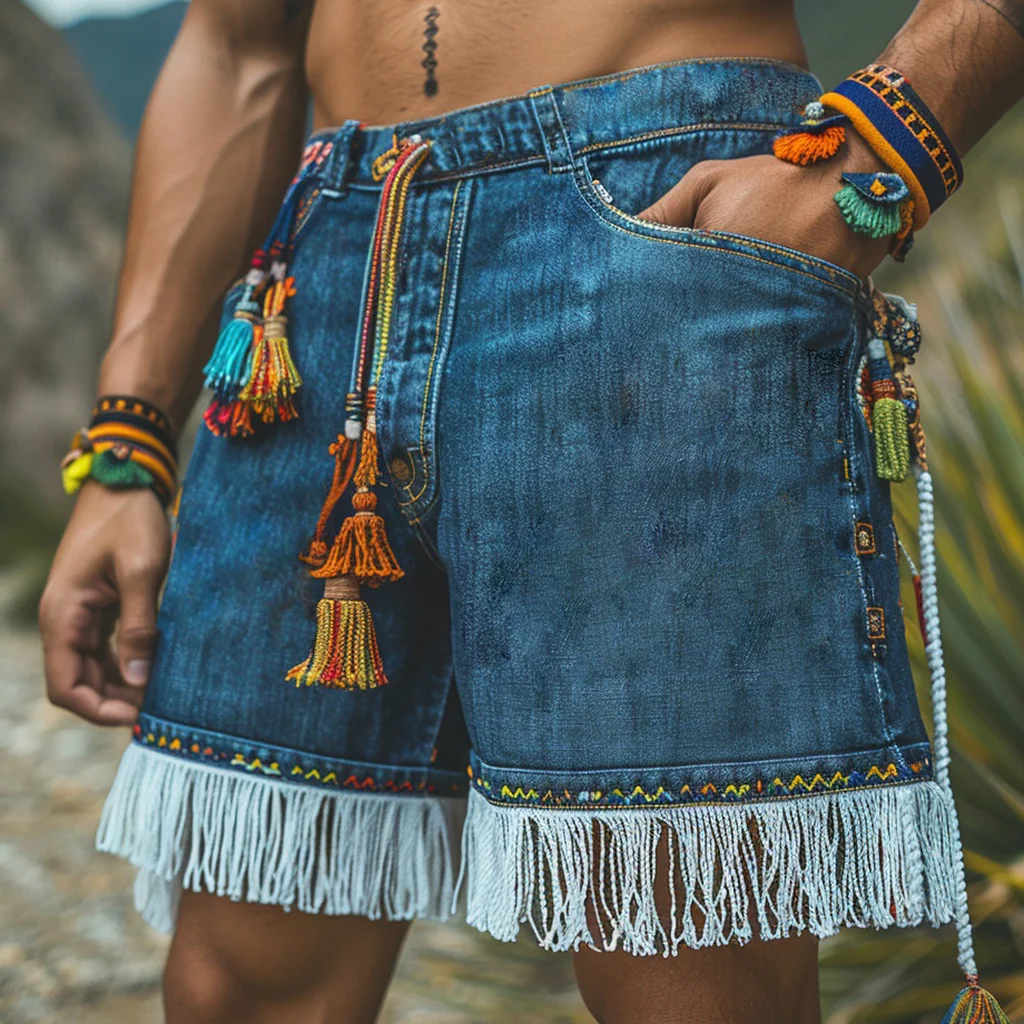 Ethnic Casual Shorts-inspireuse