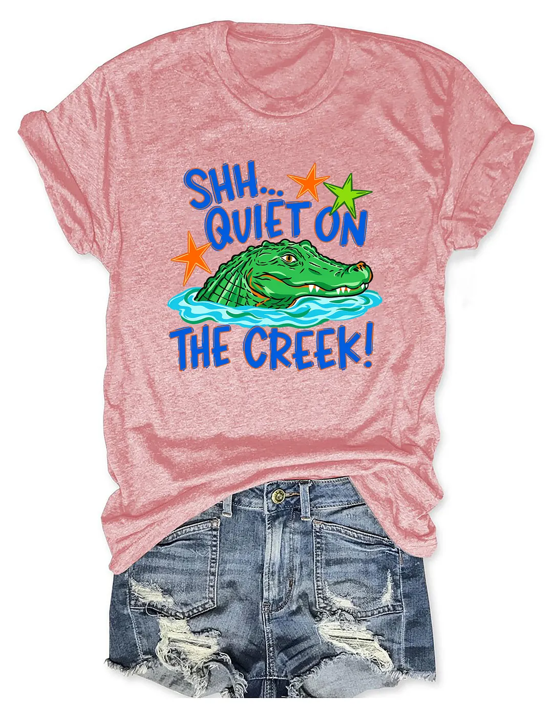 SHH Quiet On The Creek Funny Alligator T-shirt
