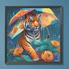 Diamond Painting-DIY Full Round Drill Umbrella Tiger