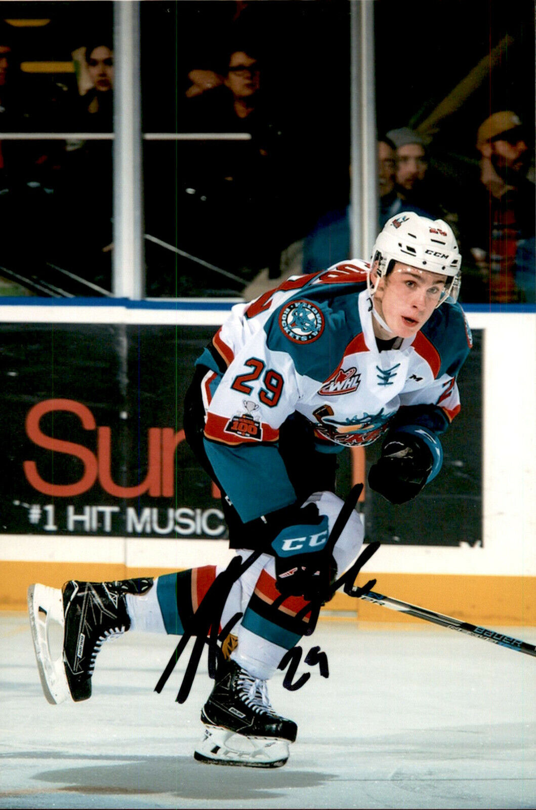 Nolan Foote SIGNED autographed 4x6 Photo Poster painting KELOWNA ROCKETS / NEW JERSEY DEVILS #6