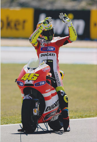 Valentino Rossi Ducati Signed Photo Poster painting 12x8 2011