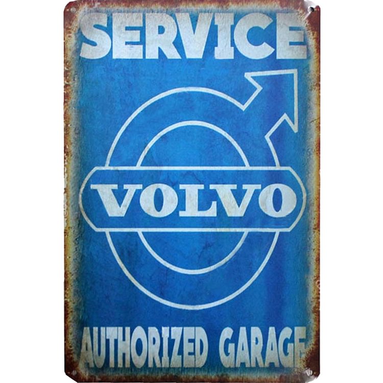 Service Volvo - Enseigne Vintage Métallique/panneaux en bois - 20*30cm/30*40cm