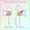 2pcs Flower Bird Diamond Painting Double-sided Crystal Window Suncatcher Craft Set Birthday Gifts Home Garden Decor Hanging Kit
