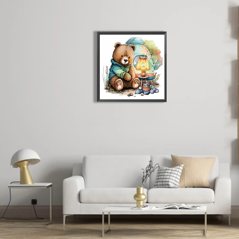 Full Round Diamond Painting 30*30cm - Warm Little Bear
