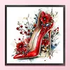 Red High Heels Full Stamped Cross Stitch 11CT 3-Strand 40x40cm