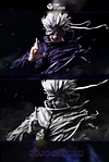 Satoru Gojo & Satoru Gojo Bust Statue - Jujutsu Kaisen Resin Statue - UNO Studio