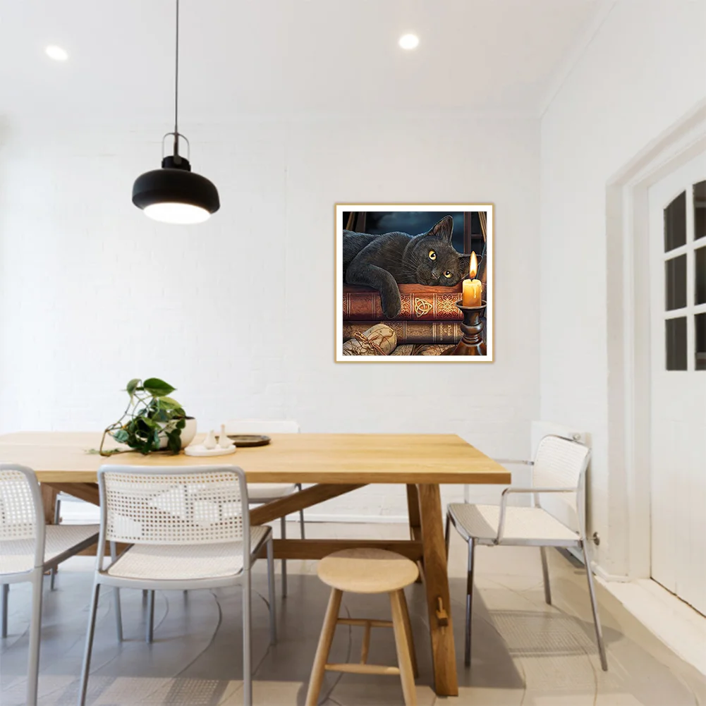 11ct Stamped Cross Stitch - Black Cat(40*40cm)